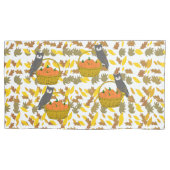 Set of 2 Autumn Pumpkins Fall Pillow Cases / Sham 枕カバー (正面左)