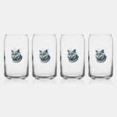 set of 4 glasses cat  ガラス缶 (裏面)