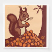 🐿️ Set of 50 Squirrel Paper Napkins (正面)