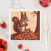 🐿️ Set of 50 Squirrel Paper Napkins (インサイチュ)