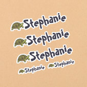 Set of 5 Cute Turtle Name Stickers シール