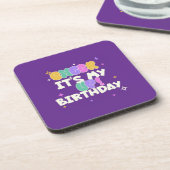SET OF 6 BIRTHDAY CHEER UP PLASTIC COASTERS  コースター (左側)