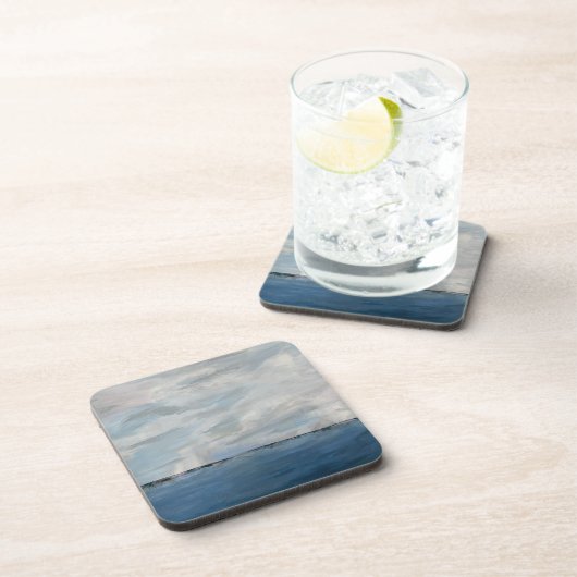 Set of 6 Coastal Art Hard Plastic Coasters コースター (右側)