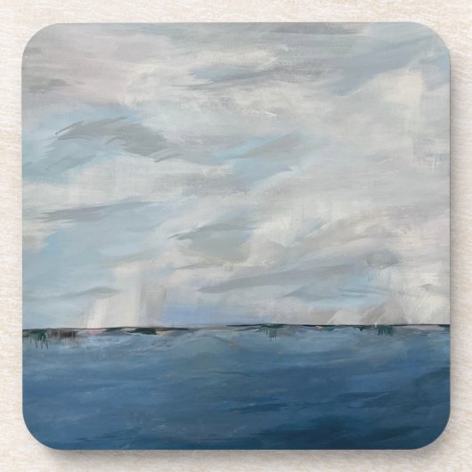 Set of 6 Coastal Art Hard Plastic Coasters コースター (正面)