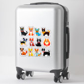 Set Of Adorable Dogs シール (スーツケース)