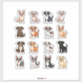 Set Of Adorable Dogs シール (シート)