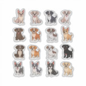 Set Of Adorable Dogs シール (正面)