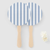 Set of Fans Baby Blue & White Stripe ハンドファン (正面&裏面)