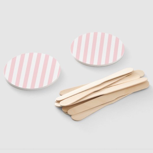 Set of Fans Pink & White Stripe ハンドファン (組立なし)