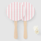 Set of Fans Pink & White Stripe ハンドファン (正面&裏面)