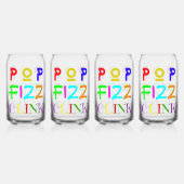 Set Of Four New Year Printed Can Glasses ガラス缶 (裏面)