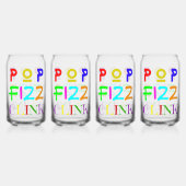 Set Of Four New Year Printed Can Glasses ガラス缶 (正面)