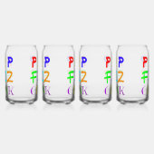 Set Of Four New Year Printed Can Glasses ガラス缶 (左)