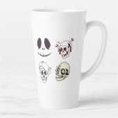 Set of Four Unique Skull Illustrations カフェラテマグ (右)