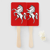 Set of hand fans with flag of Kent, England ハンドファン (正面&裏面)