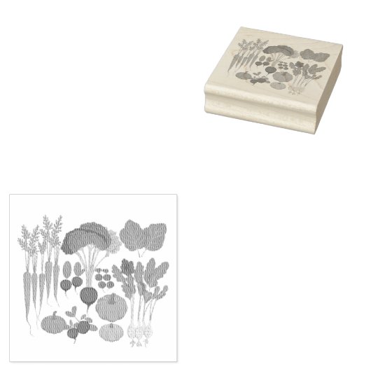 set of healthy vegetables pack ラバースタンプ (押印)