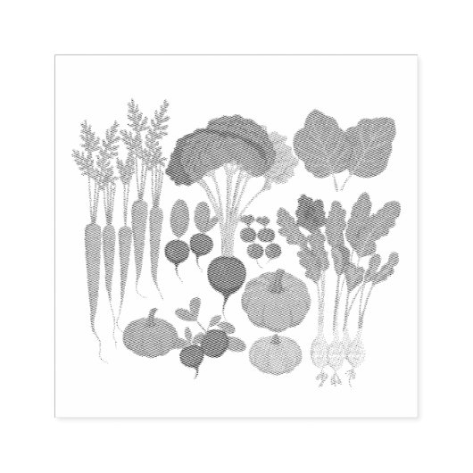 set of healthy vegetables pack ラバースタンプ (インプリント)