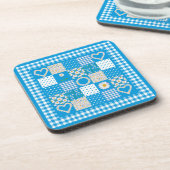Set of Square Coasters: Daisychains フェイク Patchwork コースター (左側)