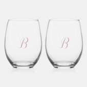 Set of Two Personalized Stemless Wine Glasses ステムなしワイングラス (裏面)