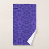 Set of two purple towels featuring geometric バスタオルセット (ハンドタオル)