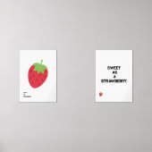 Set of Two Strawberry Gallery Wall Prints (正面)