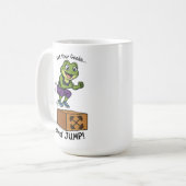 Set Your Goals and Jump – Female Frog Workout コーヒーマグカップ (正面左)