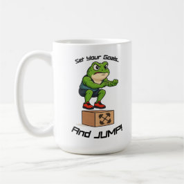 Set Your Goals And Jump - Male Frog Box Jump コーヒーマグカップ