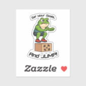 Set Your Goals And Jump - Male Frog Box Jump シール (シート)
