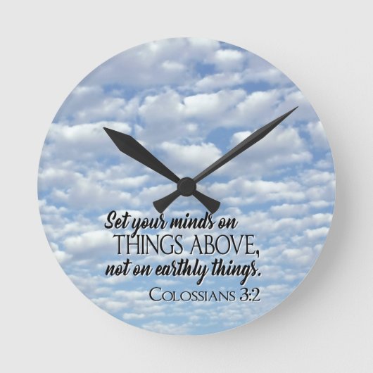Set Your Minds on Things Above ラウンド壁時計 (正面)