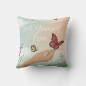 “Set Yourself Free – Butterfly Release Art” クッション (裏面)