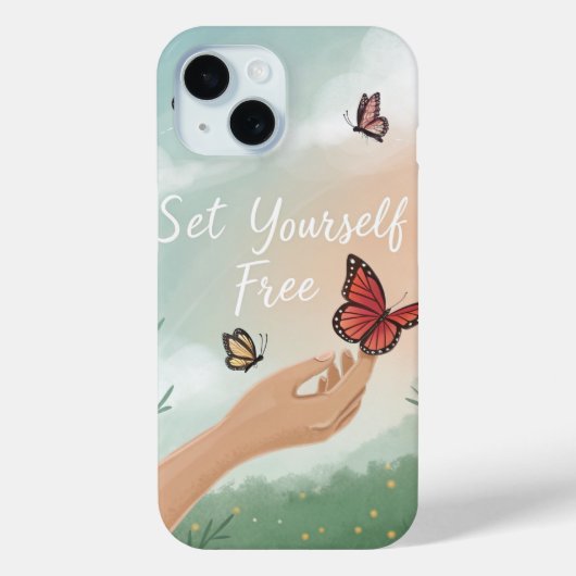 “Set Yourself Free – Butterfly Release Art” Case-Mate iPhoneケース (裏面)