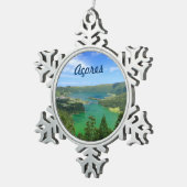 Sete Cidades -アゾレス スノーフレークピューターオーナメント (右)