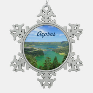Sete Cidades -アゾレス スノーフレークピューターオーナメント