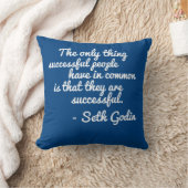 Seth Godin Seccessの引用文の枕 クッション (ブランケット)