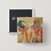 Setiの墓のSeti Iの神Thoth 缶バッジ (正面&裏面)