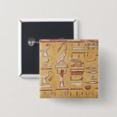 Seti Iの墓からの象形文字、 缶バッジ (正面&裏面)