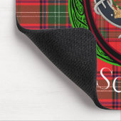 Seton Scottish Clan Tartan and Crest  マウスパッド (コーナー)