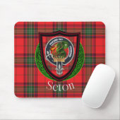 Seton Scottish Clan Tartan and Crest  マウスパッド (マウス)