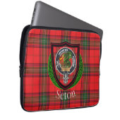 Seton Scottish Clan Tartan and Crest  ラップトップスリーブ (正面右)