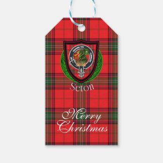 Seton Scottish Clan Tartan & Crest ギフトタグ