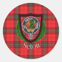 Seton Scottish Clan Tartan & Crest