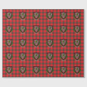 Seton Scottish Clan Tartan & Crest ラッピングペーパー (フラット)