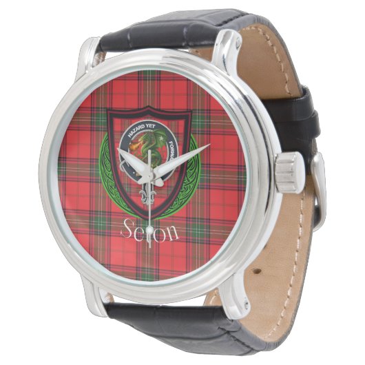 Seton Scottish Clan Tartan & Crest 腕時計 (アングル)
