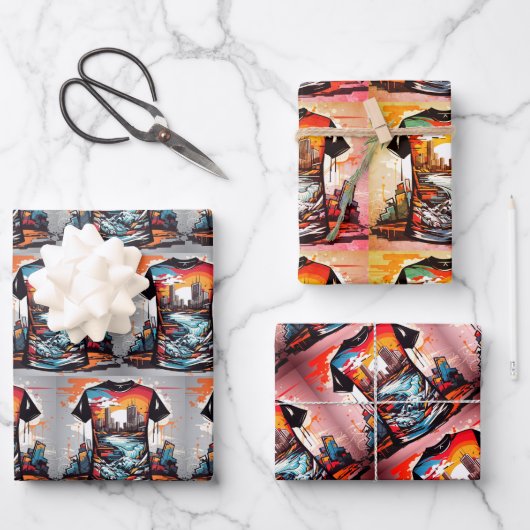 Sets de hojas de papel de regalo Nueva York  ラッピングペーパーシート (正面)