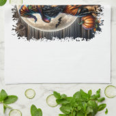 Setter Dog Halloween Square キッチンタオル (折り畳み)