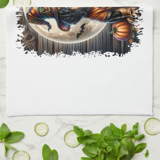 Setter Dog Halloween Square キッチンタオル (折り畳み)