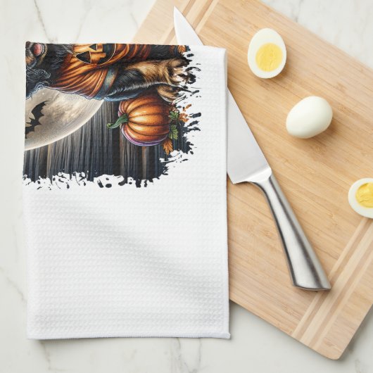 Setter Dog Halloween Square キッチンタオル (四つ折り)