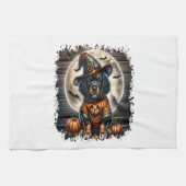 Setter Dog Halloween Square キッチンタオル (横)