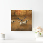 Setters in a Field by Percival Leonard Rosseau スクエア壁時計 (ホーム)