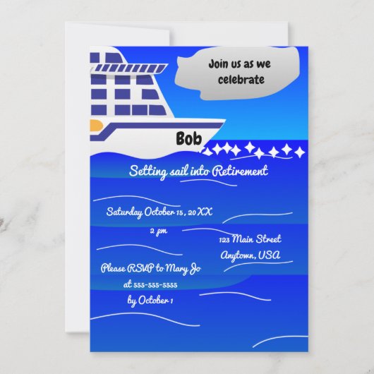 Setting Sail into Retirement 招待状 (正面)